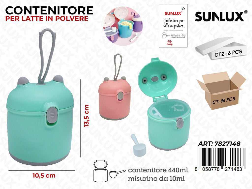 Sunlux Contenitore Latte in Polvere Ass. 440ML 10.5*13.5CM