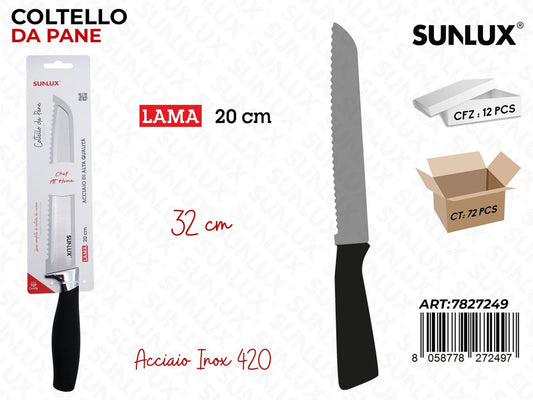 Sunlux Coltello da Pane Inox 420 32*20CM