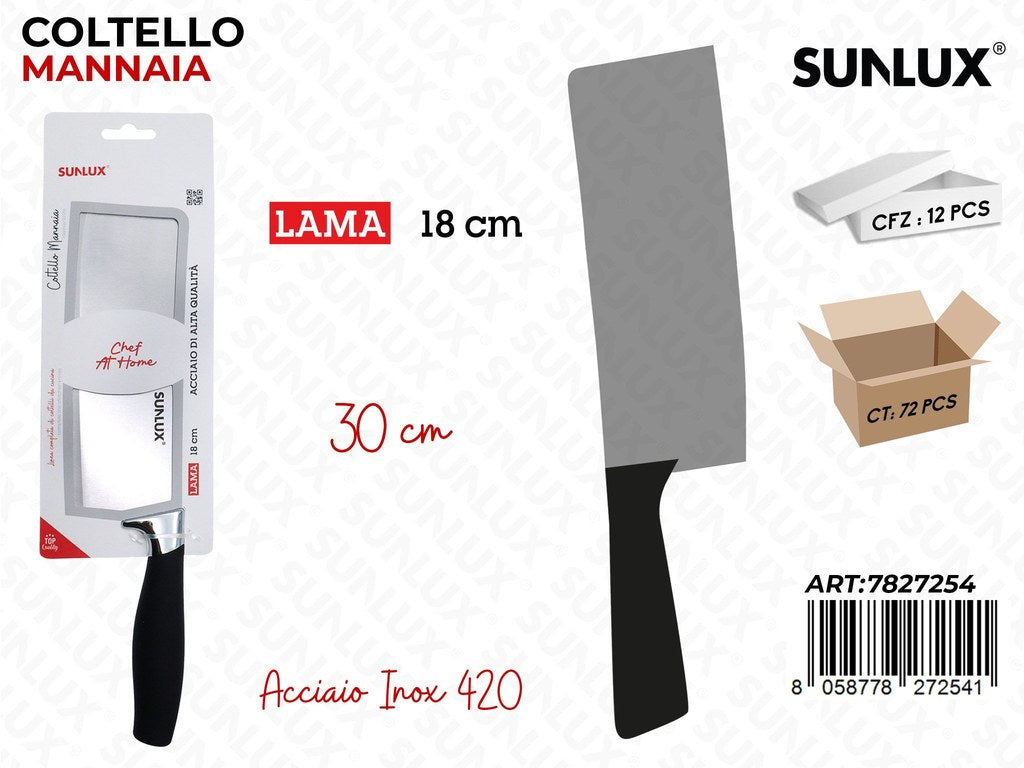 Sunlux Coltello Mannaia Inox 420 30*18CM