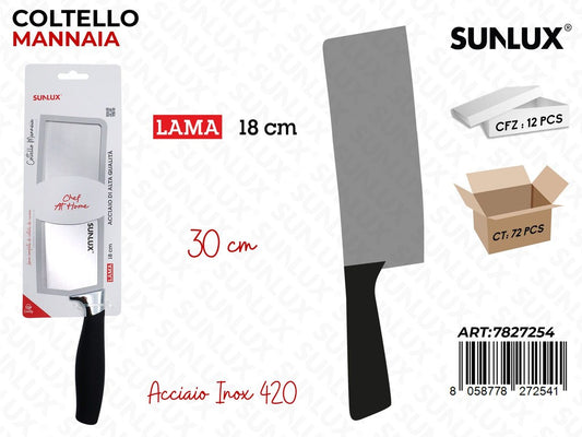 Sunlux Coltello Mannaia Inox 420 30*18CM