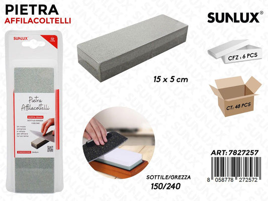Sunlux Pietra Affila Coltelli 150/240 15*5CM