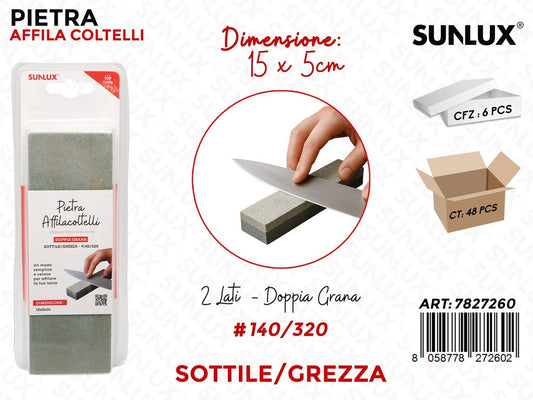 Sunlux Pietra Affilacoltelli 140-320 15*5CM