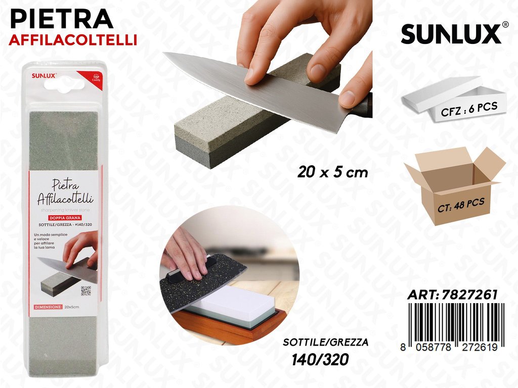 Sunlux Pietra Affilacoltelli 140-320 20*5CM
