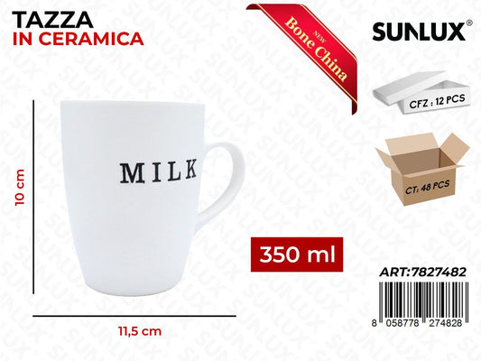 Sunlux Tazza in Ceramica 350ML 11.5*10CM