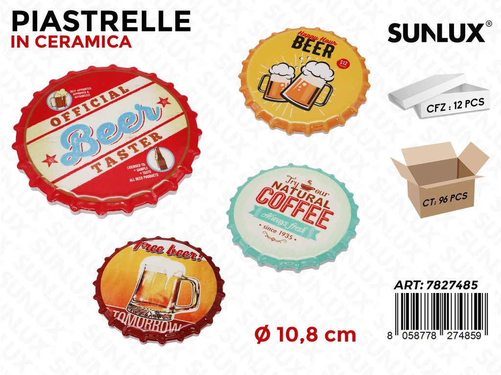 Sunlux Piastrelle in Ceramica Ass. 10.8CM