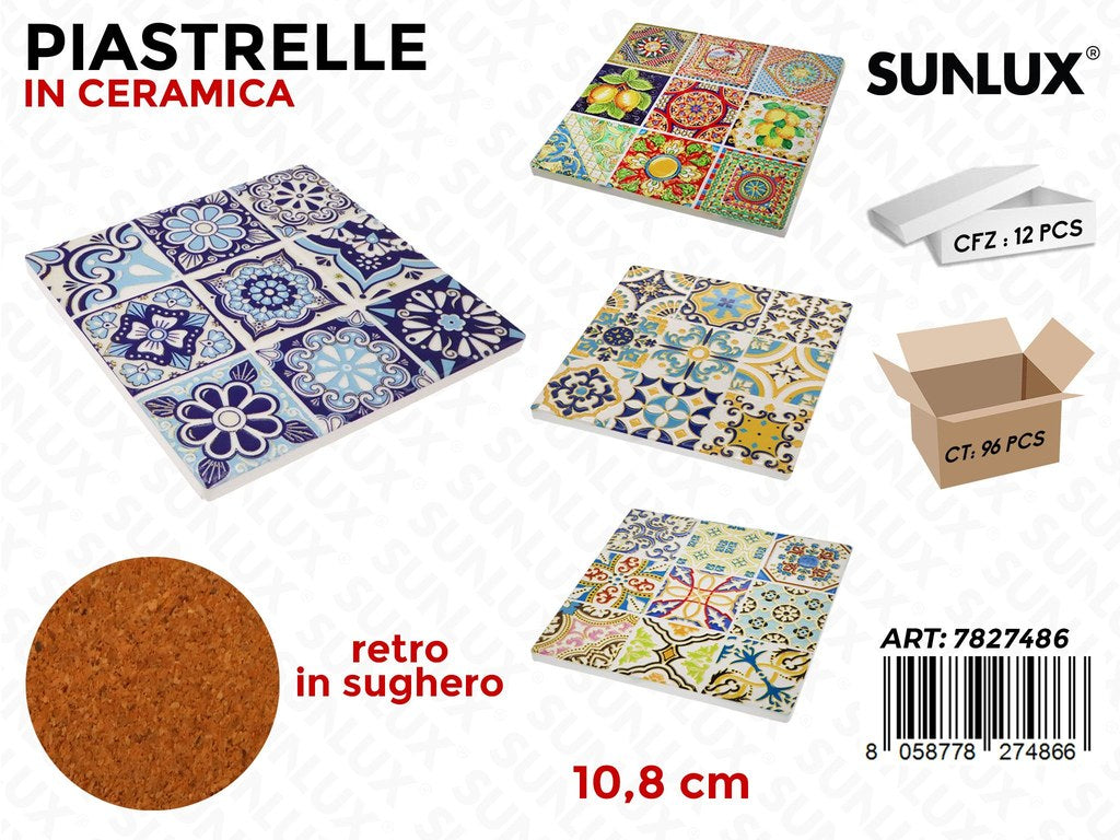 Sunlux Piastrelle in Ceramica Ass. 10.8CM