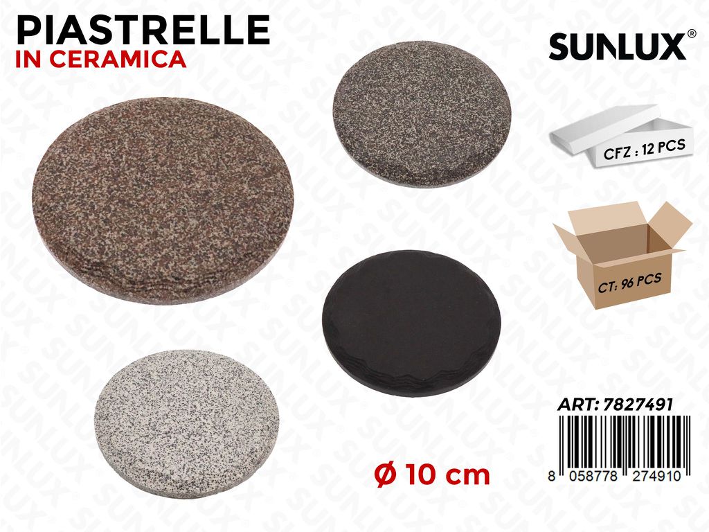 Sunlux Piastrelle in Ceramica Ass. D.10CM