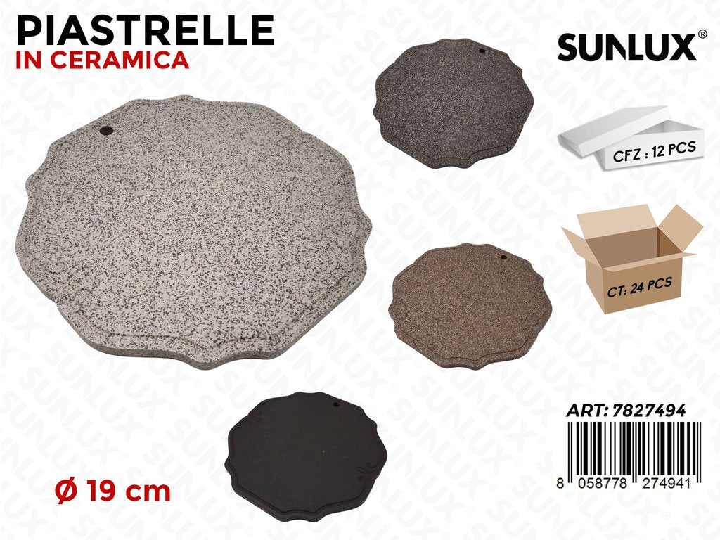 Sunlux Piastrelle in Ceramica Ass. D.19CM