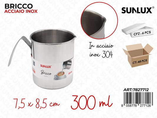Sunlux Bricco Acc. Inox 304 300ML 7.5*8.5CM