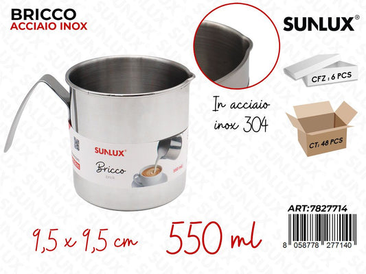 Sunlux Bricco Acc. Inox 304 550ML 9.5*9.5CM