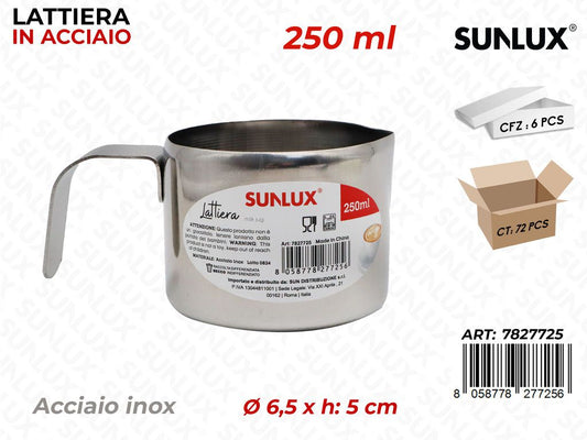 Sunlux Lattiera in Acciaio Inox 250ML 6.5*5CM