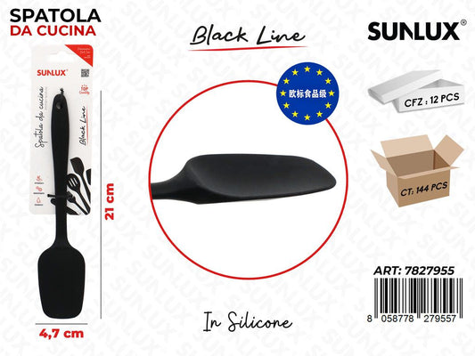 Sunlux Black L. Spatola Cucina Silicone 4.7*21CM