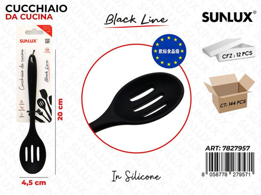 Sunlux Black L. Cucchiaio Cucina Silicone 4.5*20CM