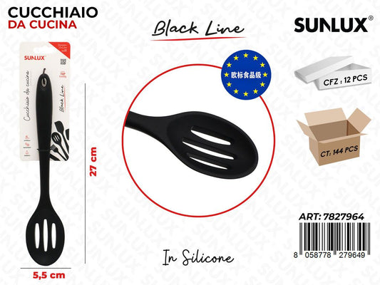 Sunlux Black L. Cucchiaio Cucina Silicone 5.5*27CM