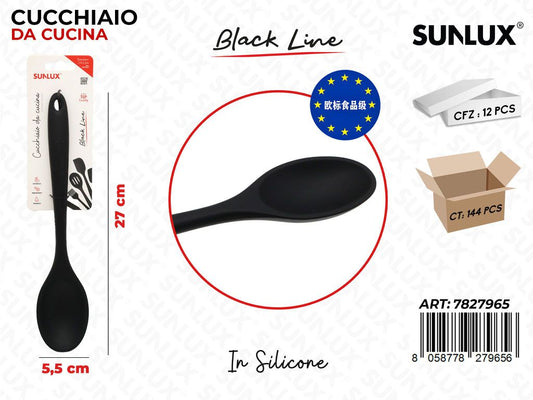 Sunlux Black L. Cucchiaio Cucina Silicone 5.5*27CM