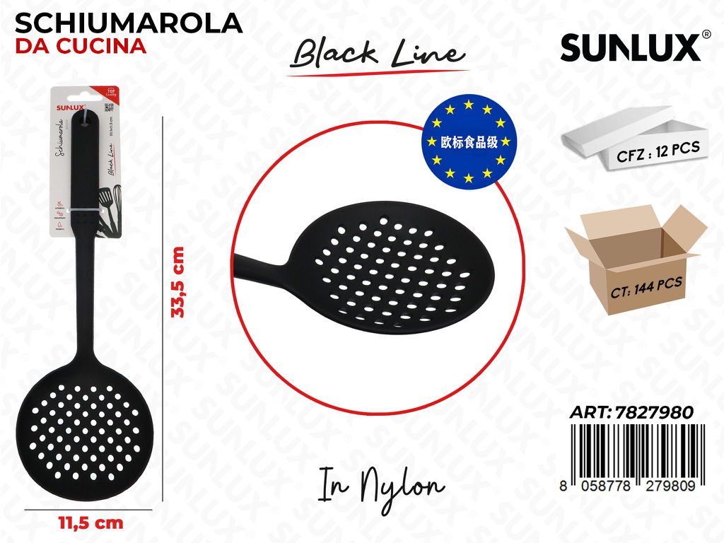 Sunlux Black L. Schiumarola da Cucina Nylon 11.5*335CM