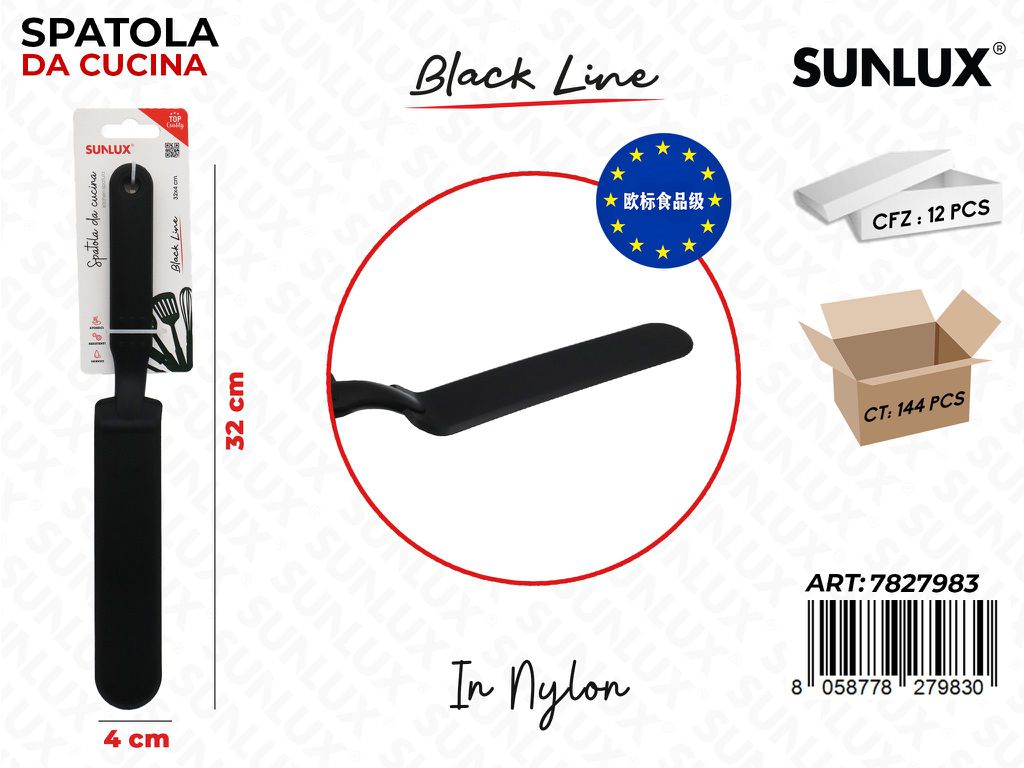 Sunlux Black L. Spatola da Cucina Nylon 4*32CM