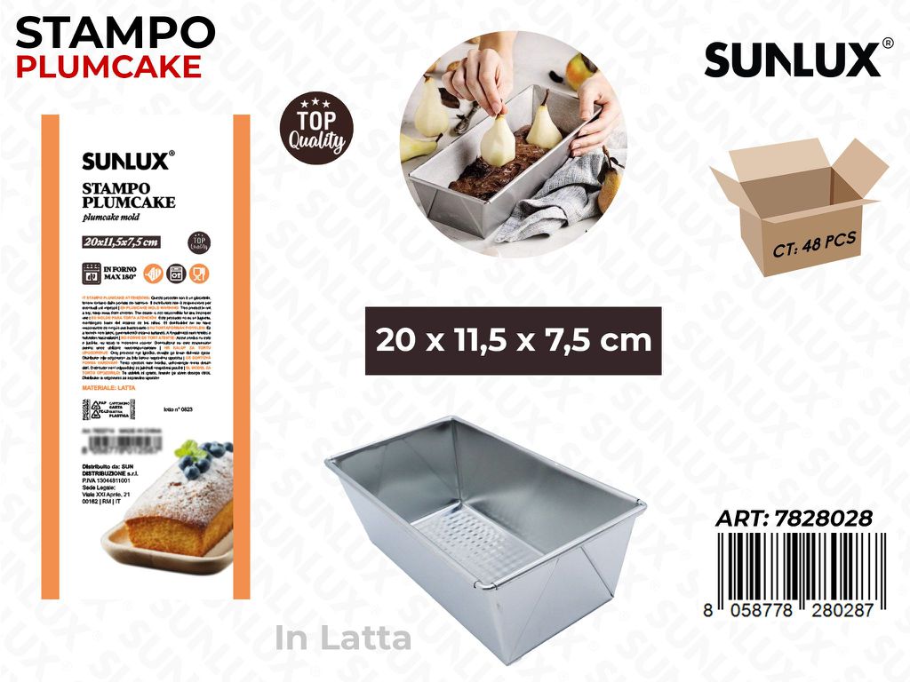 Sunlux Stampo Plumcake in Latta 20*11.5*7.5CM