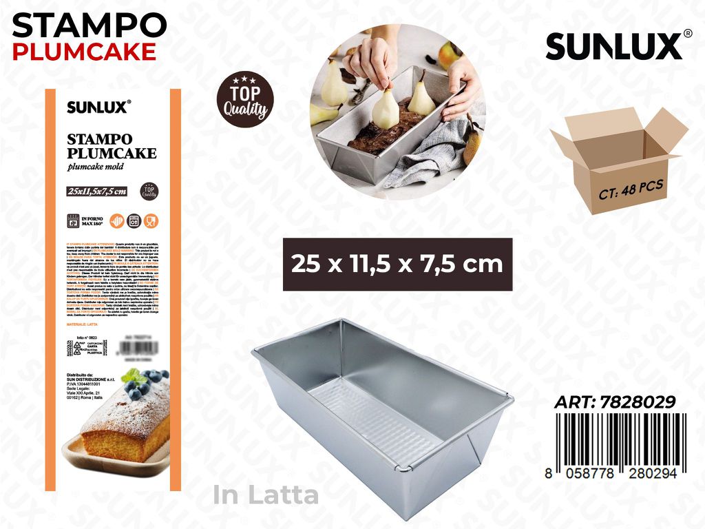 Sunlux Stampo Plumcake in Latta 25*11.5*7.5CM