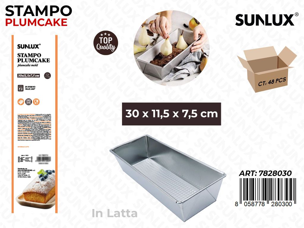 Sunlux Stampo Plumcake in Latta 30*11.5*7.5CM