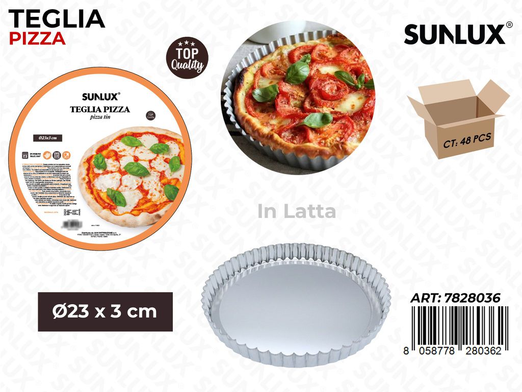 Sunlux Teglia Pizza in Latta D.23*3CM