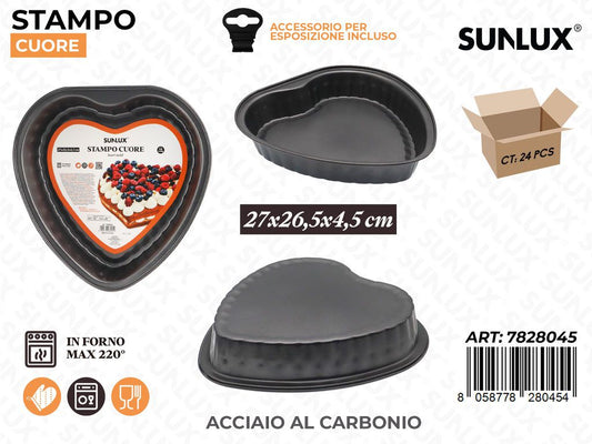 Sunlux Stampo Cuore Acc. al Carbonio 27*26.5*4.5CM