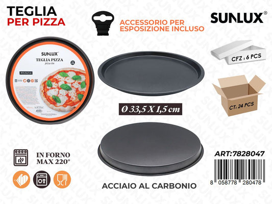 Sunlux Teglia Pizza Acc. al Carbonio D.33.5*1.5CM