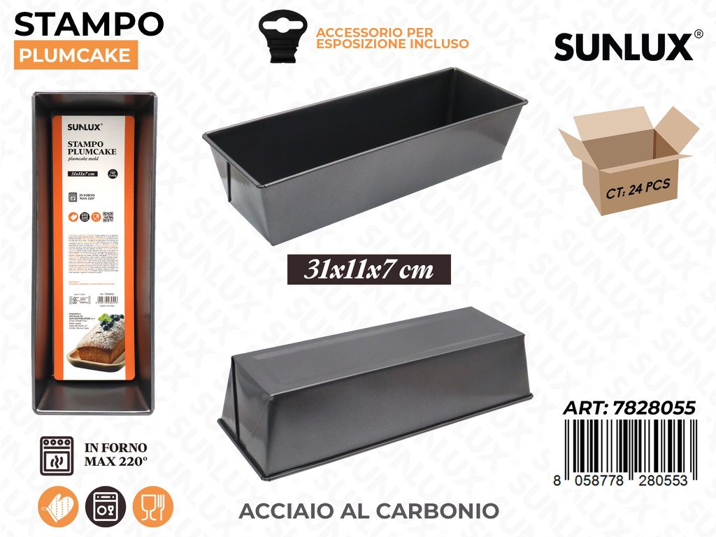 Sunlux Stampo Plumcake Acc. al Carbonio 31*11*7CM