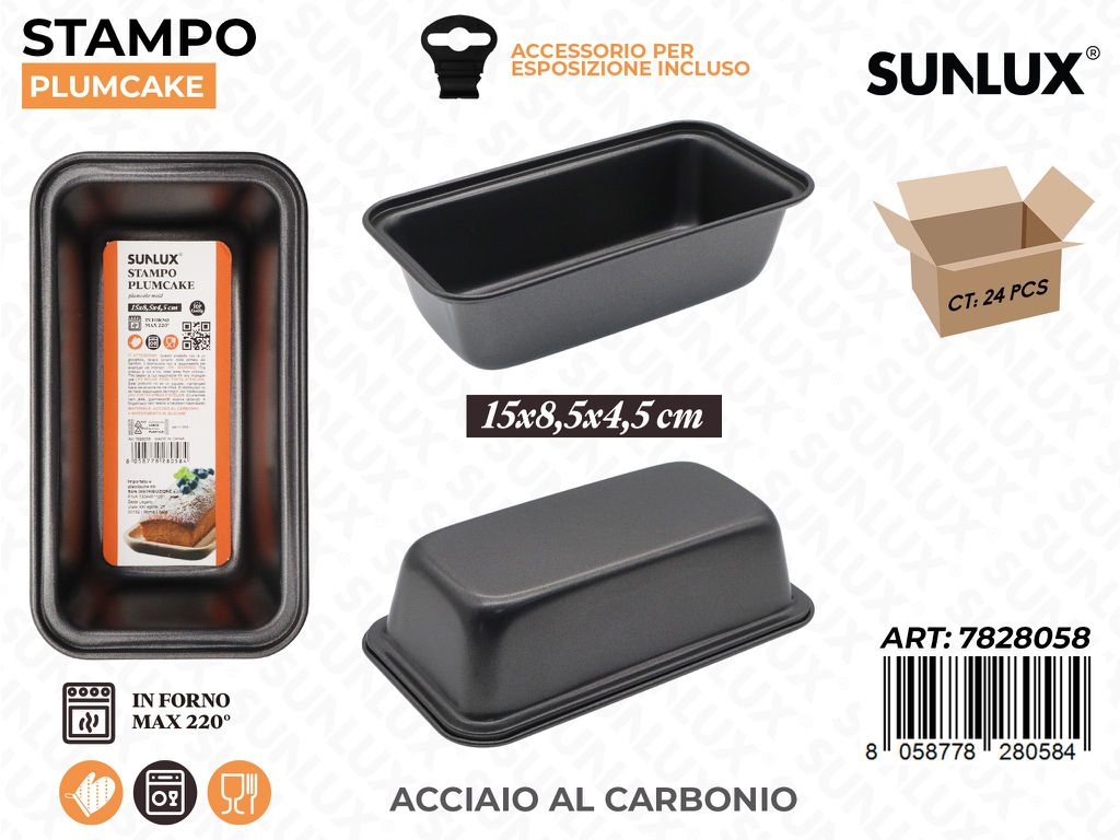 Sunlux Stampo Plumcake Acc. al Carbonio 15*8.5*4.5CM