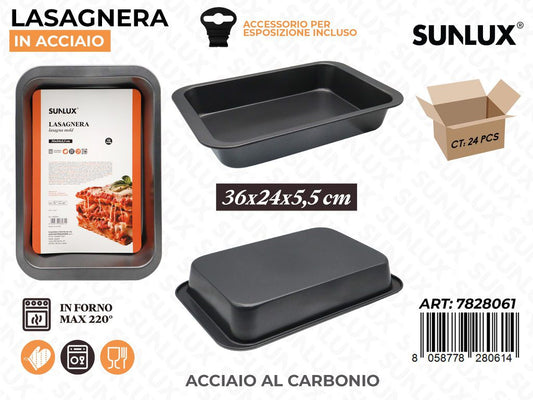 Sunlux Lasagnera Acc. al Carbonio 36*24*5.5CM