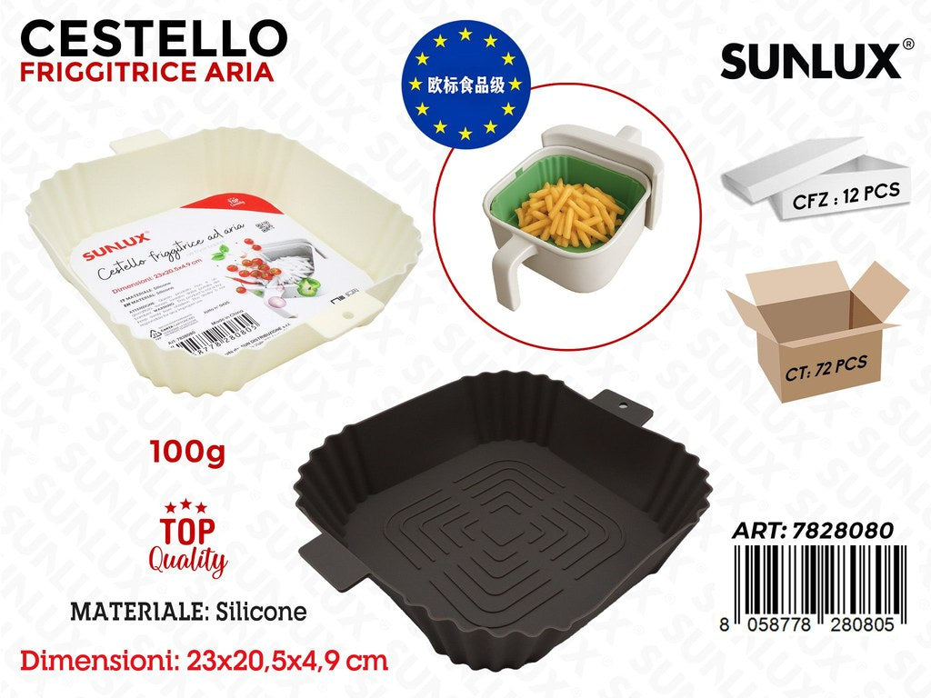 Sunlux Cestello Friggitrice Ad Aria Silic. 100G 23*20.5*4.9CM Ass.