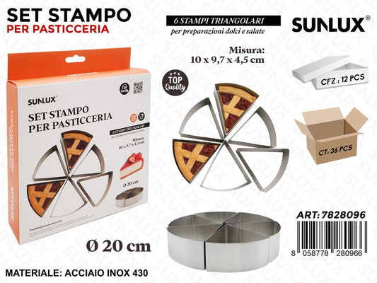 Sunlux Set Stampo Pasticceria Acc. 430 6PCS Ass.