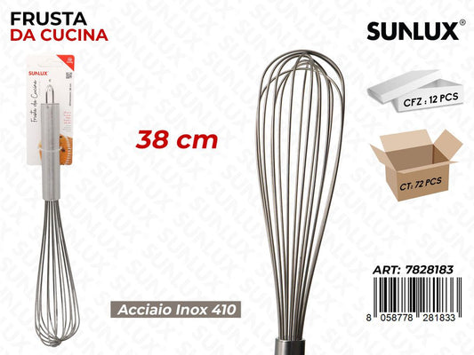 Sunlux Frusta da Cucina Acciaio 410 38CM