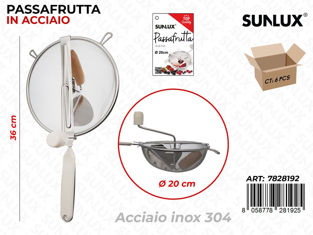 Sunlux Passafrutta Acc.inox 304 D.20CM