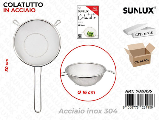 Sunlux Colatutto Acc.inox 304 D.16CM