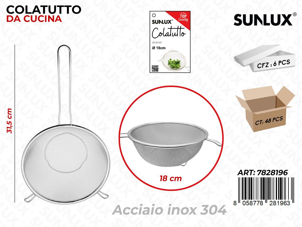 Sunlux Colatutto in Acciaio 304 31.5*18CM