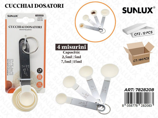 Sunlux Cucchiai Dosatori 4MISURINI Pz da 12