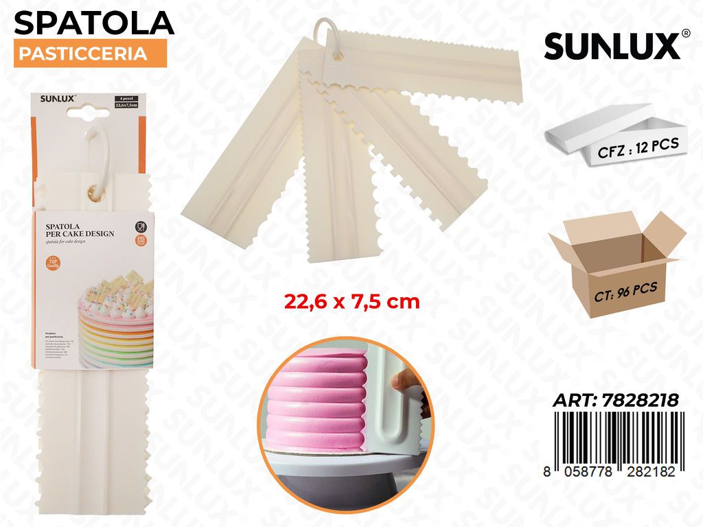 Sunlux Spatola Cake Design 22.6*7.5CM 4PCS