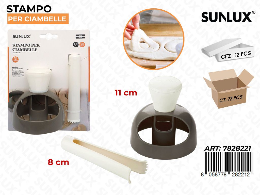Sunlux Stampo per Ciambelle 2PCS 8-11CM
