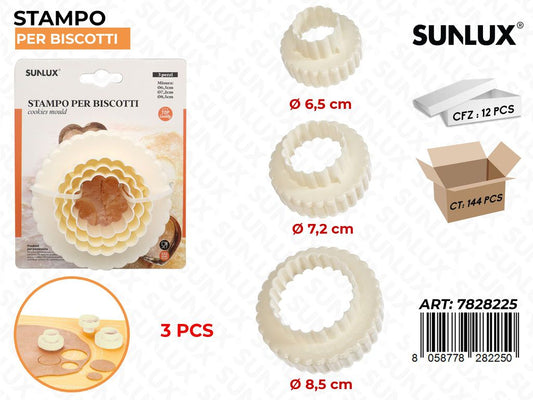 Sunlux Stampo per Biscotti 3PCS Ass.