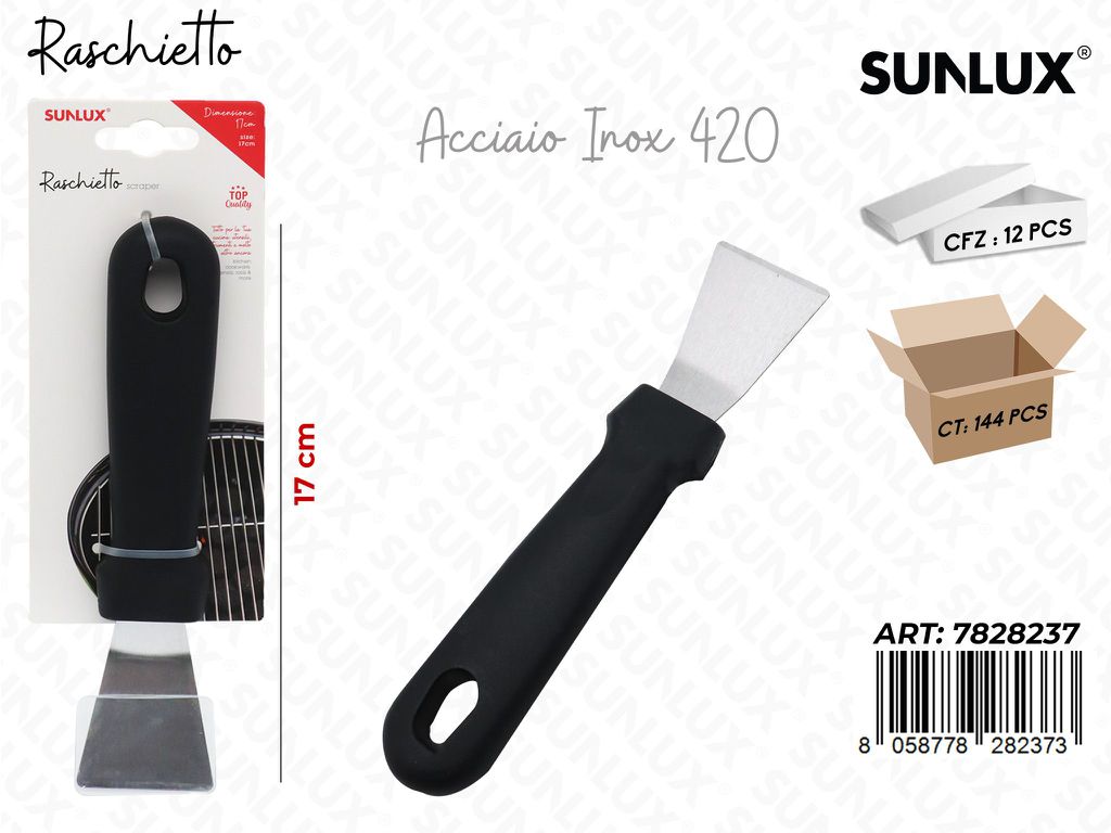 Sunlux Raschietto da Cucina Acciaio 420 17CM