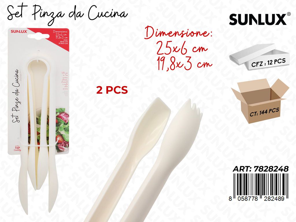 Sunlux Set Pinza da Cucina 2PCS Ass.