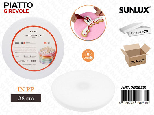 Sunlux Piatto Girevole in Pp 28CM / Pz da 6