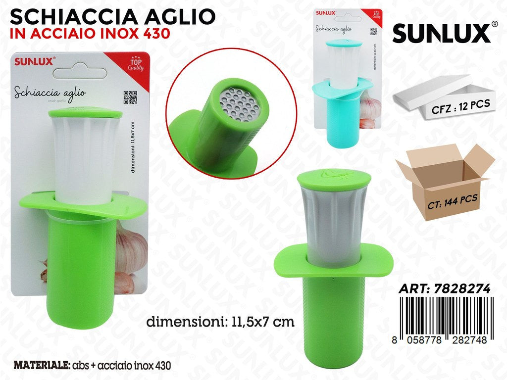 Sunlux Schiaccia Aglio Acc.inox 430 Ass. 11.5*7CM