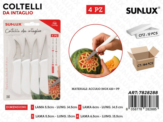 Sunlux Coltelli da Intaglio ACC.420 4PCS Ass.