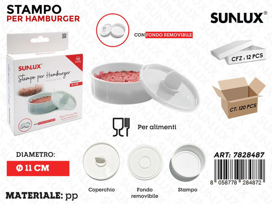 Sunlux Stampo per Hamburger Pp D.11CM