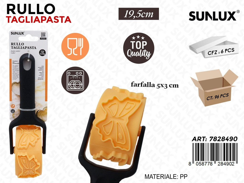 Sunlux Rullo Tagliapasta Pp 19.5CM Farfalla 5*3CM