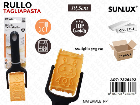RULLO TAGLIAPASTA PP 19.5CM CONIGLIO 5*3CM