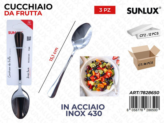 Sunlux Cucchiaio da Frutta 3PCS Acc.inox 430 15.1CM