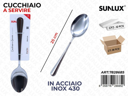 Sunlux Cucchiaio a Servire Acc.inox 430 25CM